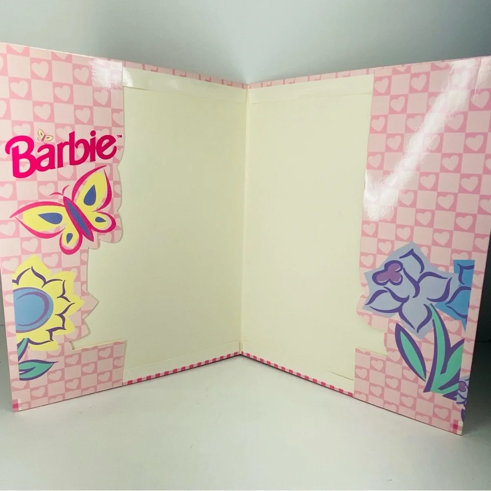 Vintage VTG Barbie 3 Ring Folder Unpunched 90s